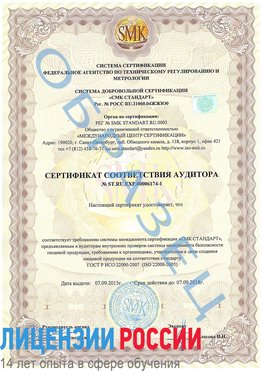 Образец сертификата соответствия аудитора №ST.RU.EXP.00006174-1 Новошахтинск Сертификат ISO 22000